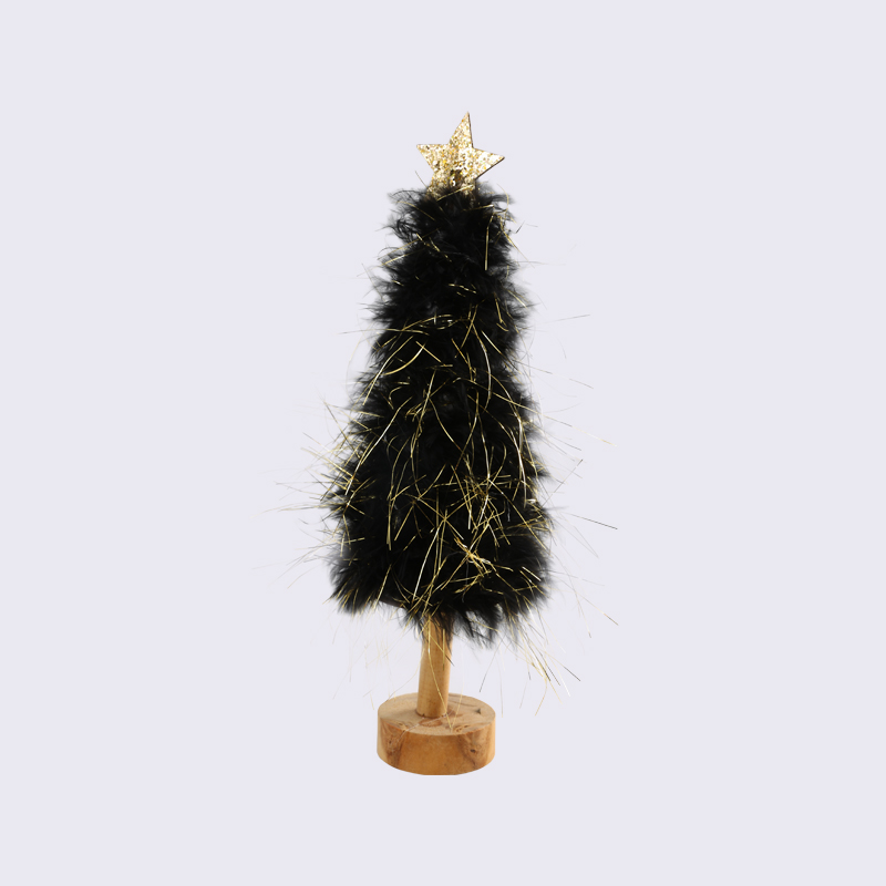 Klassischer Weihnachtsbaum Holzpaket Pelzbaumschmuck