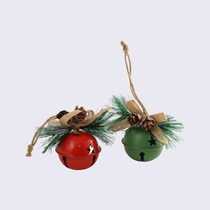 Einfacher und niedlicher Weihnachtsbaum-Dekoration-Kiefern-Kegel-Pflanzen-Glocken-Anhänger