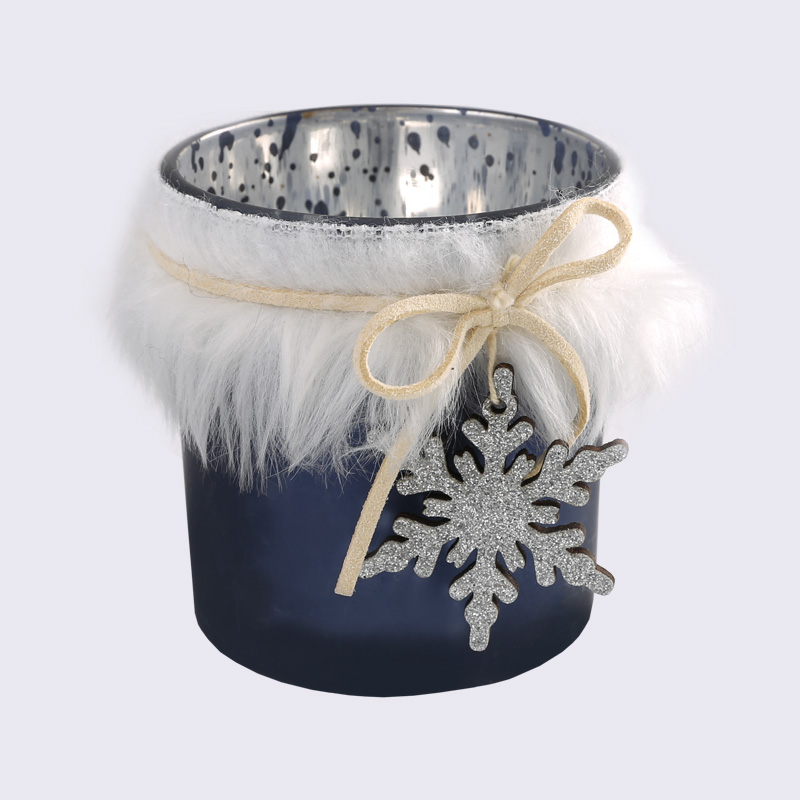 Überzug Haar Blaue Glasschleife Dekoration Cup Ornamente