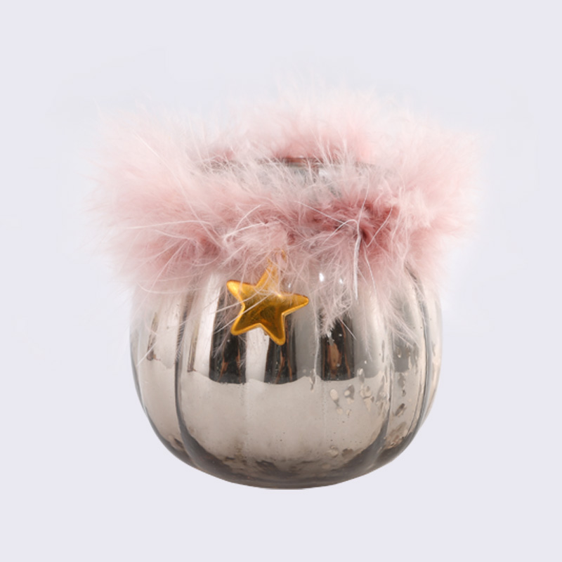 Pink Galvanik Stern Dekoration Ornamente Galvanik beschichtete Wolle Artwork Glasbecher