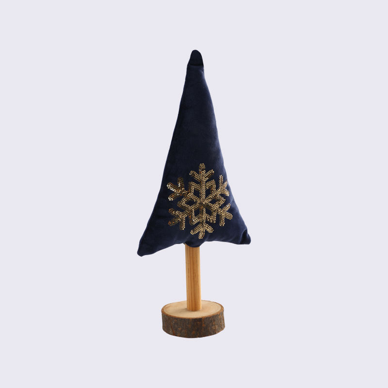 Schneeflocke Blau Weihnachtsbaum Kreative Pailletten Bestickte Baum Stoff Dekoration