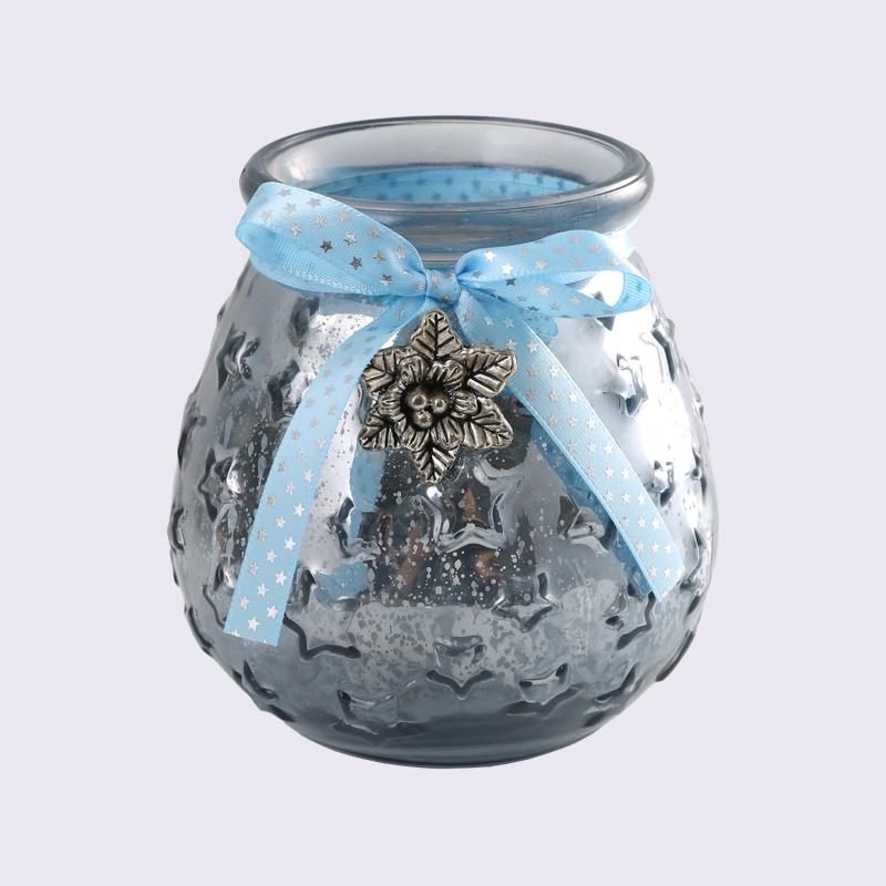 Frische und moderne kreative transparente Glas-Galvanisierungs-Stern-Flaschen-Dekorations-Ornamente
